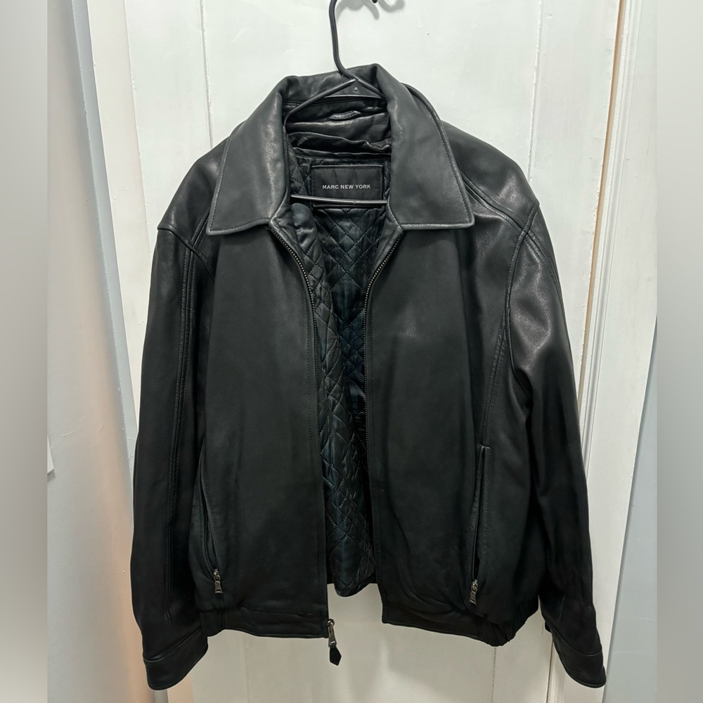 Marc New York Black Faux Leather Jacket